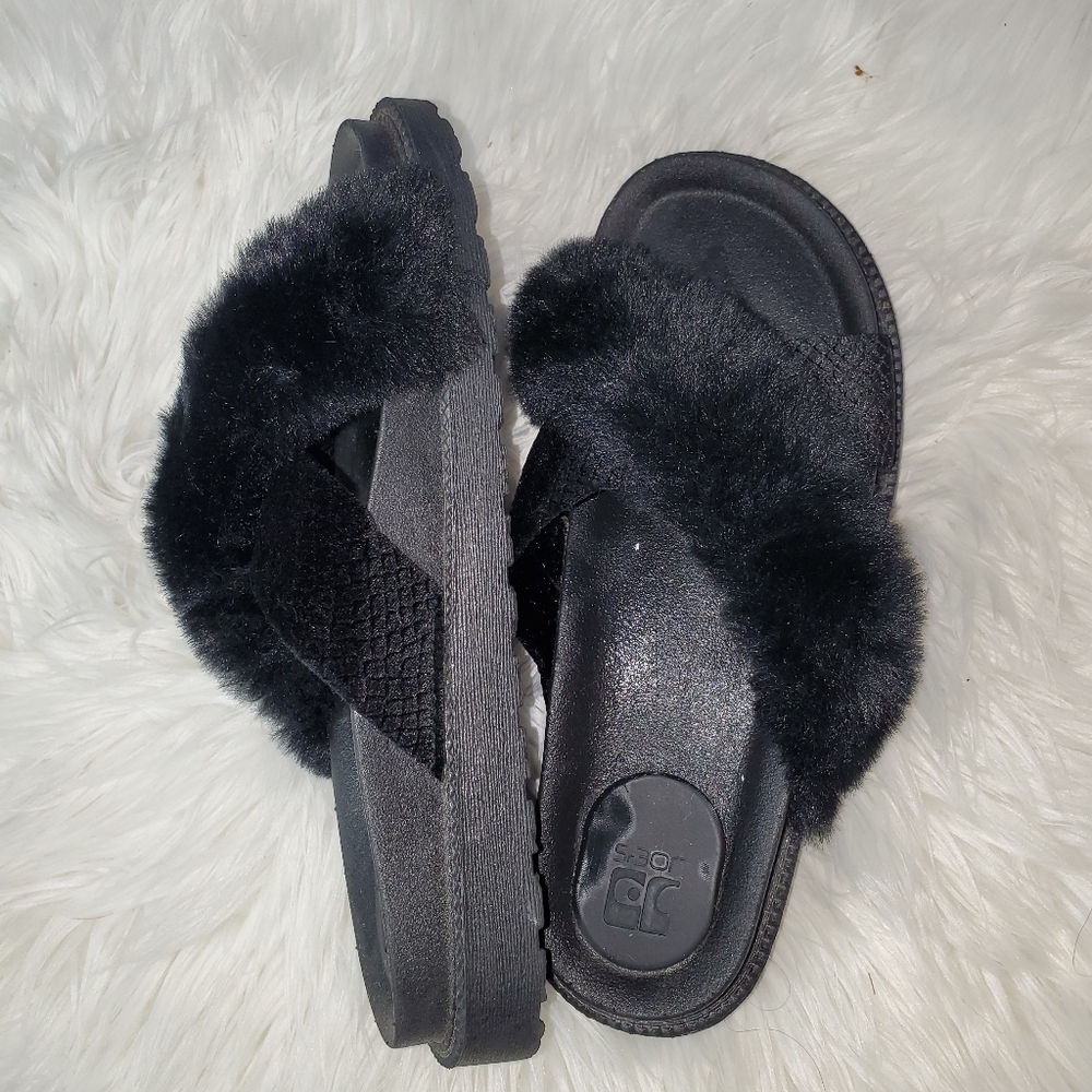 Joe's Fur Slippers Slides